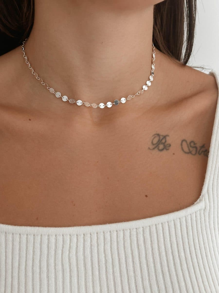 Choker medalhas lisas