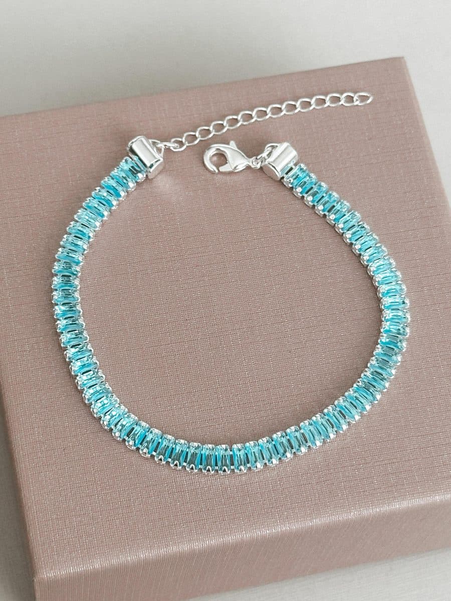 Pulseira baguetes azul