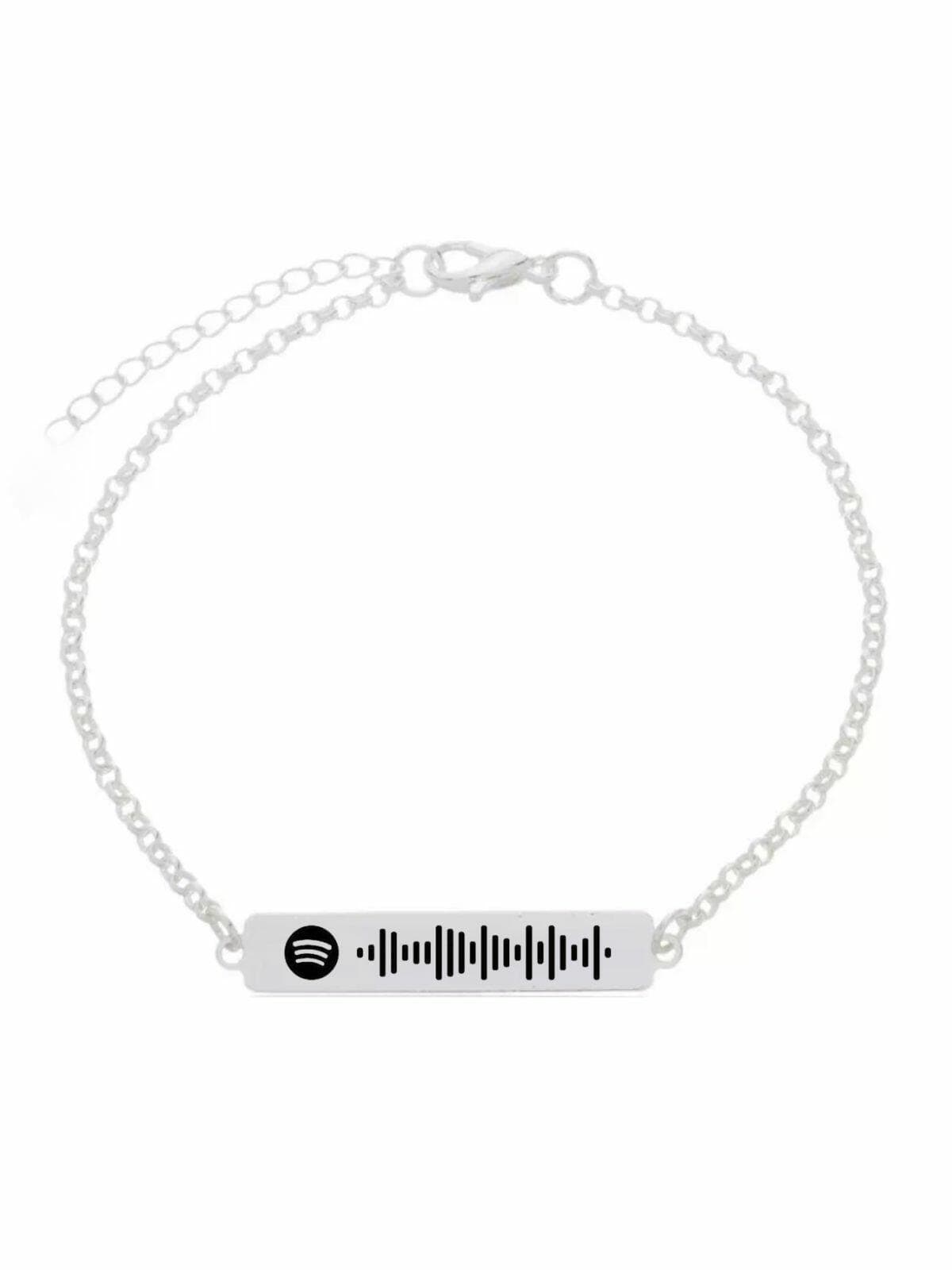 Pulseira personalizada qr code Spotify - plaquinha