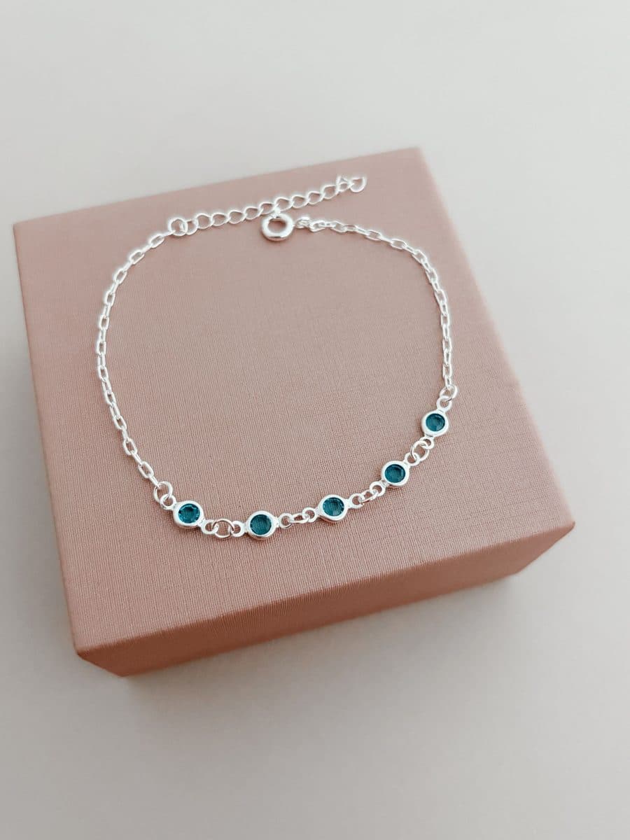 Pulseira pedrinhas azul