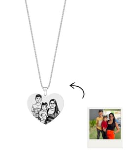 Colar personalizado foto - coração
