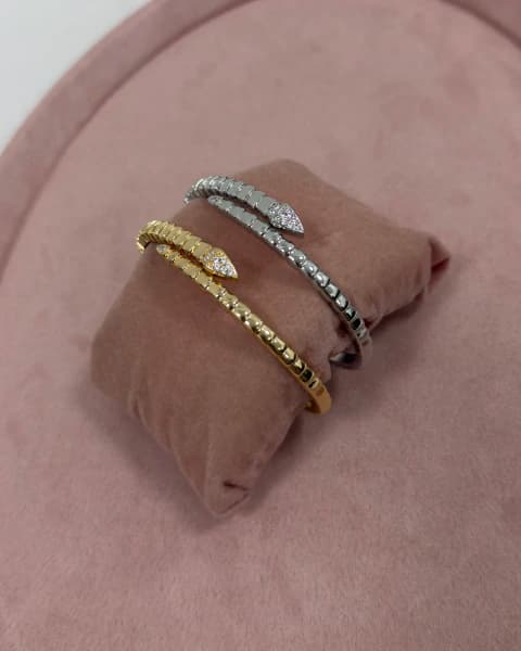 Bracelete Serpente Cravejado Insp.