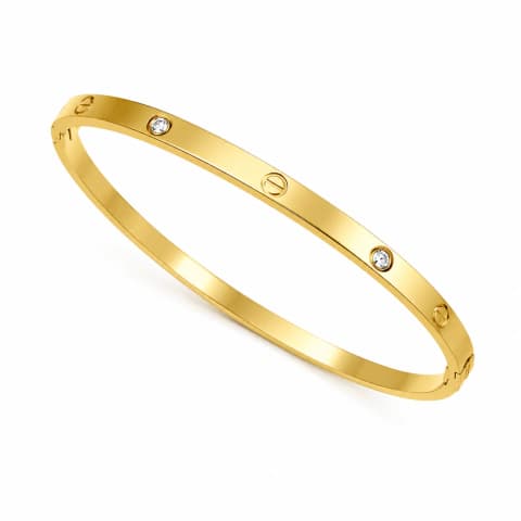 Bracelete Insp. Cart. Mini em Aço Inoxidável
