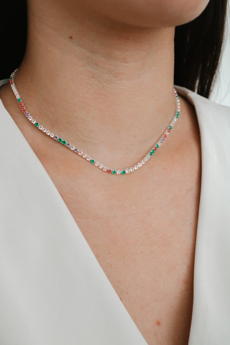 Choker riviera colorida CL961