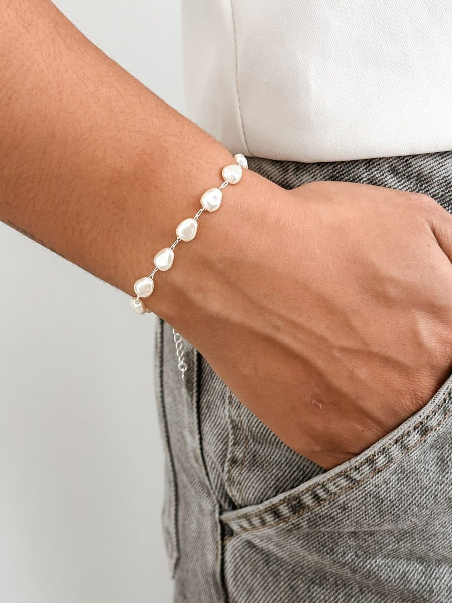 Pulseira pérolas barrocas