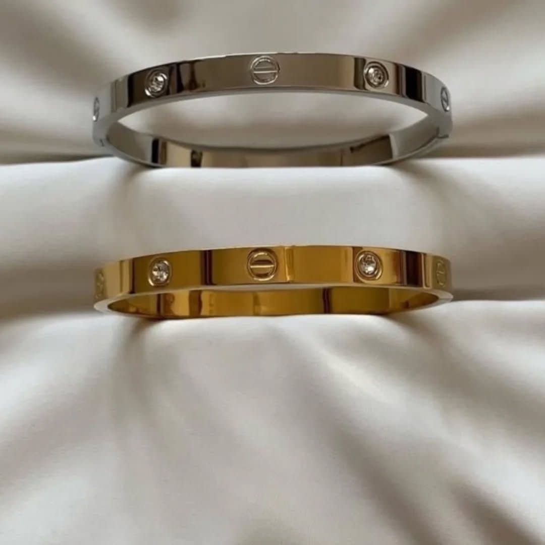 Bracelete Insp. Cart. Mini em Aço Inoxidável