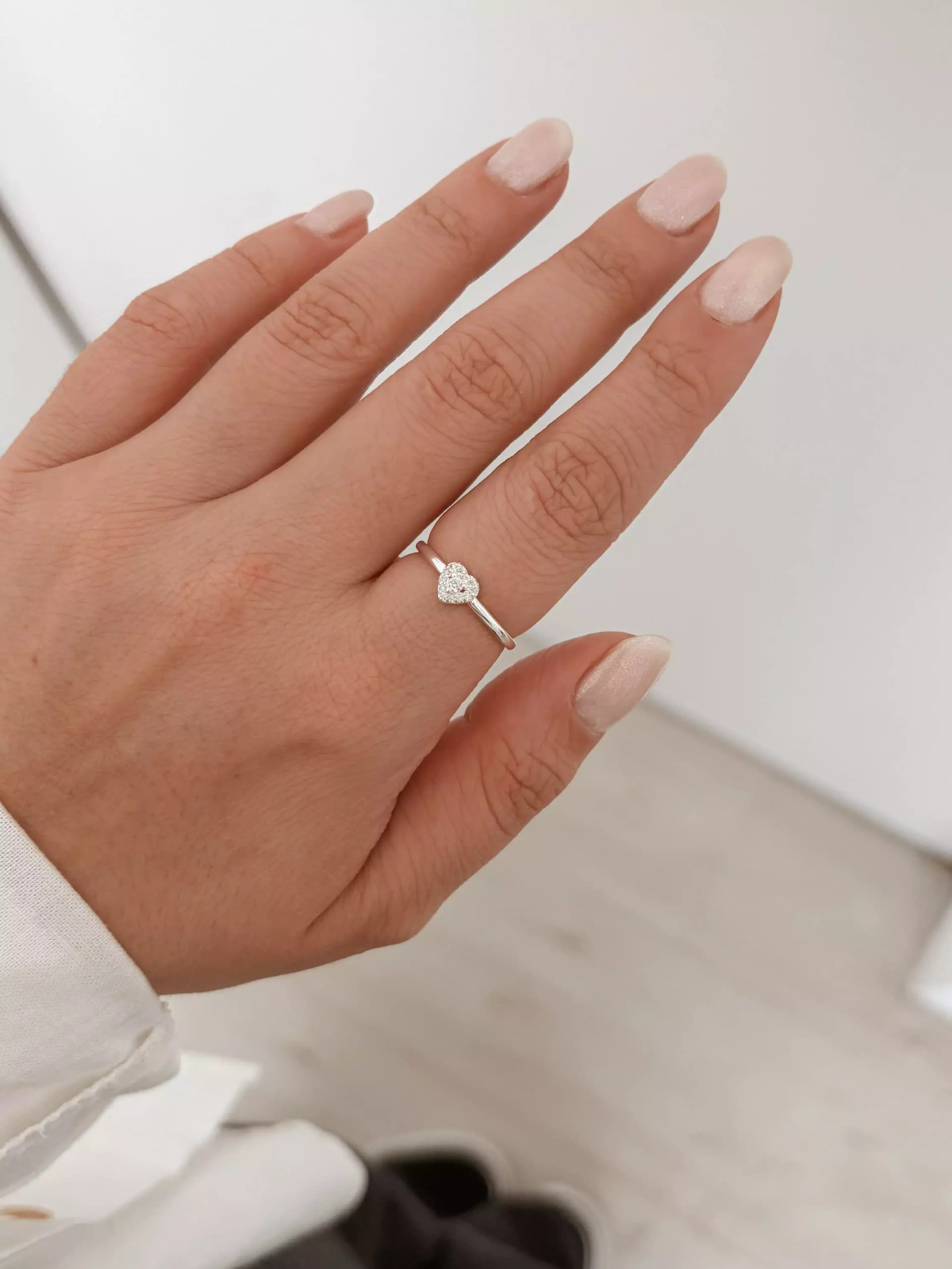 Anel mini coração cristal